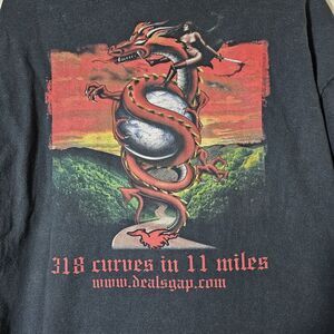 Deals Gap Motorcycle Resort Gildan (Made In Haiti) Long Sleeve Black XXL